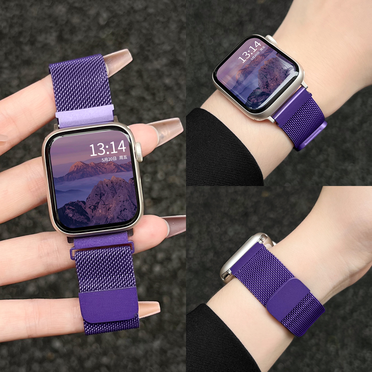 适用watchfit3金属磁吸手表带