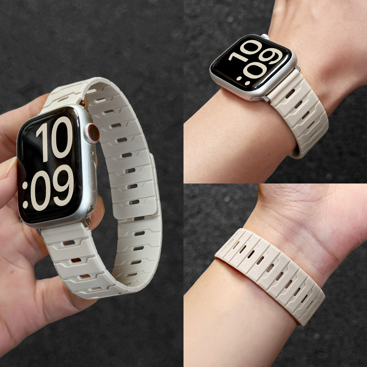 适用vivowatchgt2手表带新款硅胶磁吸vivo gt1腕带高级感秋冬创意watch6小众男款iqoo5女生专用3智能电子表链