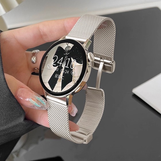 适用小米手表s4表带金属折叠磁吸