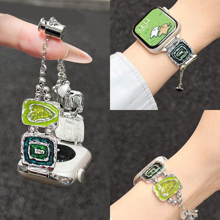 适用华为watch fit3手表带夏天创意新款金属手链watchfit2手环的腕带夏季高级感智能运动表链fi1女款系列腕表