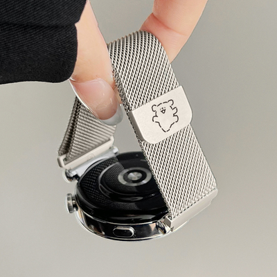 适用gt5金属磁吸手表带女款防水