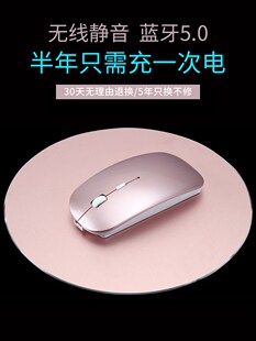 蓝牙无线鼠标5.0可充电式 静音可爱游戏双模无限适用mac苹果ipad华