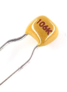 独石电容106 50V 10UF 正负20% 5.08MM脚距 黄色电容 全新品