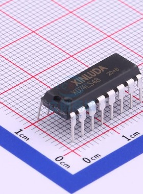 LED显示驱动 XD74LS48 DIP-16 XINLUDA(信路达)