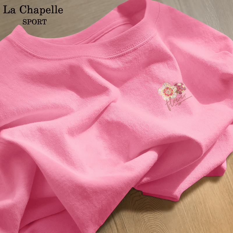 拉夏贝尔短袖T恤女宽松纯棉