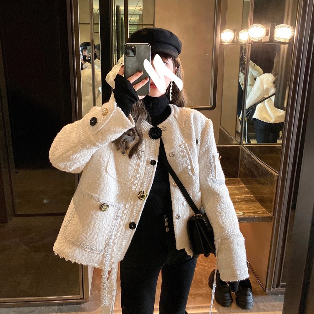 名媛风外套女秋冬宽松显瘦2020年新款矮个子气质短款小香女装上衣