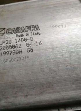。CASAPPA齿轮泵PLP20.14 D0-8 P14 D/G 28P2 PLM20 11 16 30 23