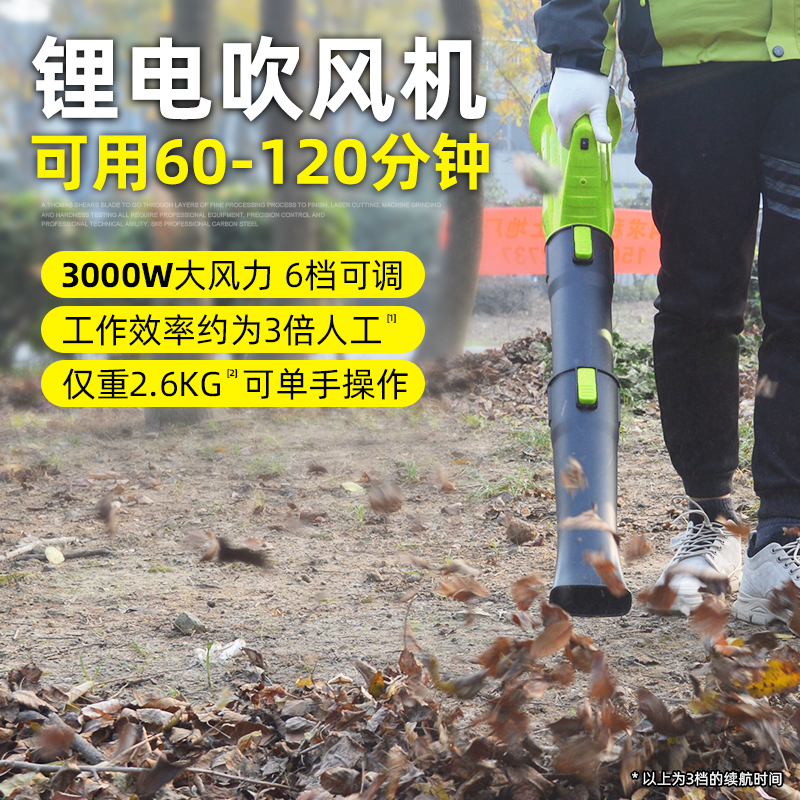 托马斯锂电鼓风机电动除尘吹树叶