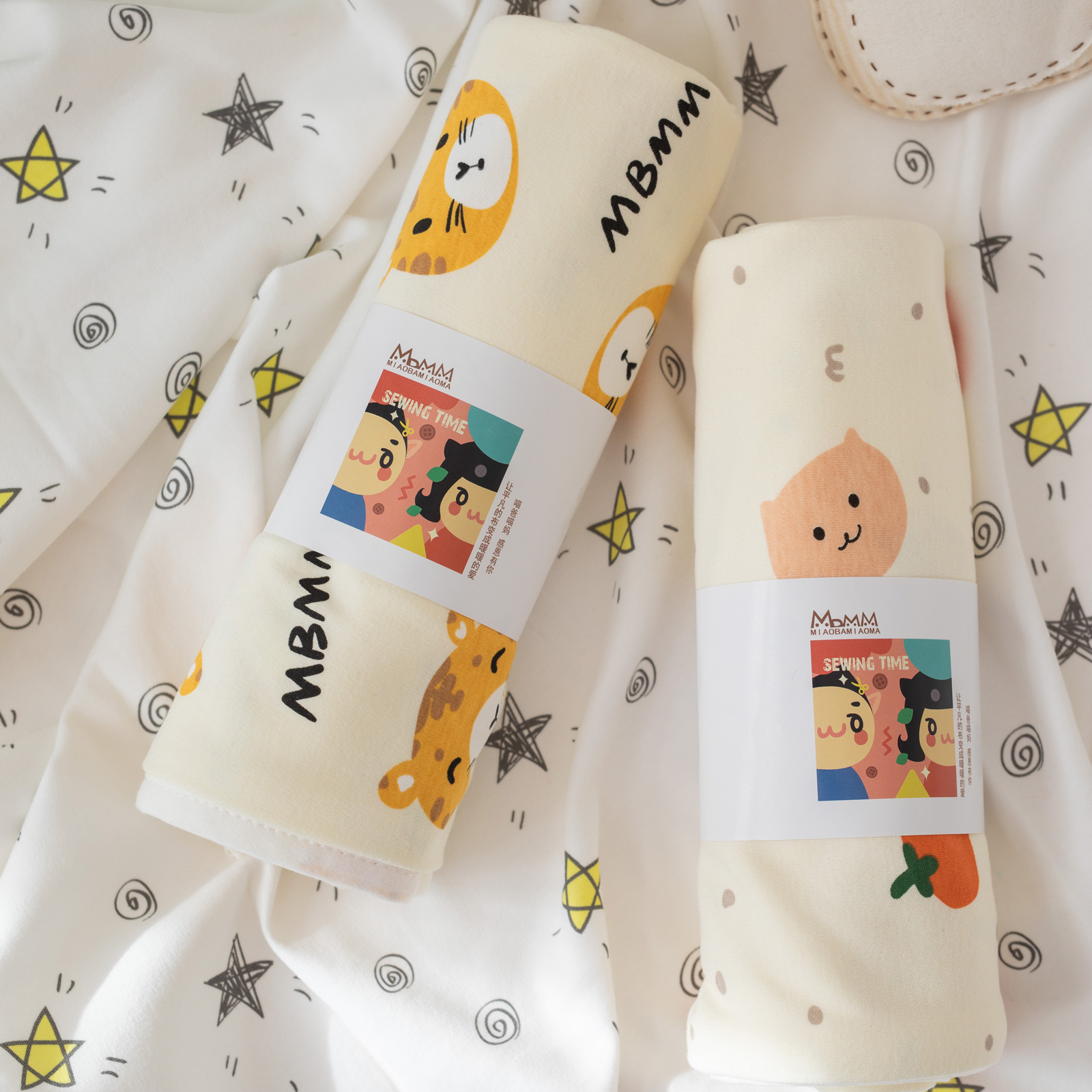 喵爸喵妈婴儿包巾初生新生儿产房纯棉包单宝宝抱巾包被棉布裹布