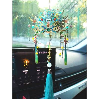 凤冠霞帔汽车挂件车内车载diy材料手工2023新款网红高级感小摆件