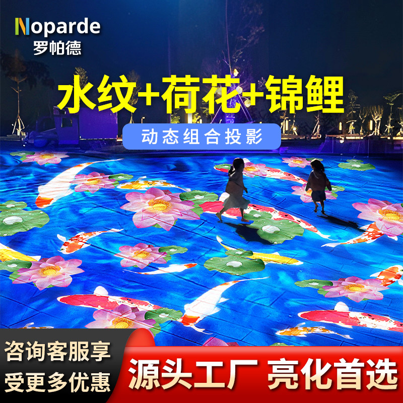地面灯光亮化水波纹图案投影灯