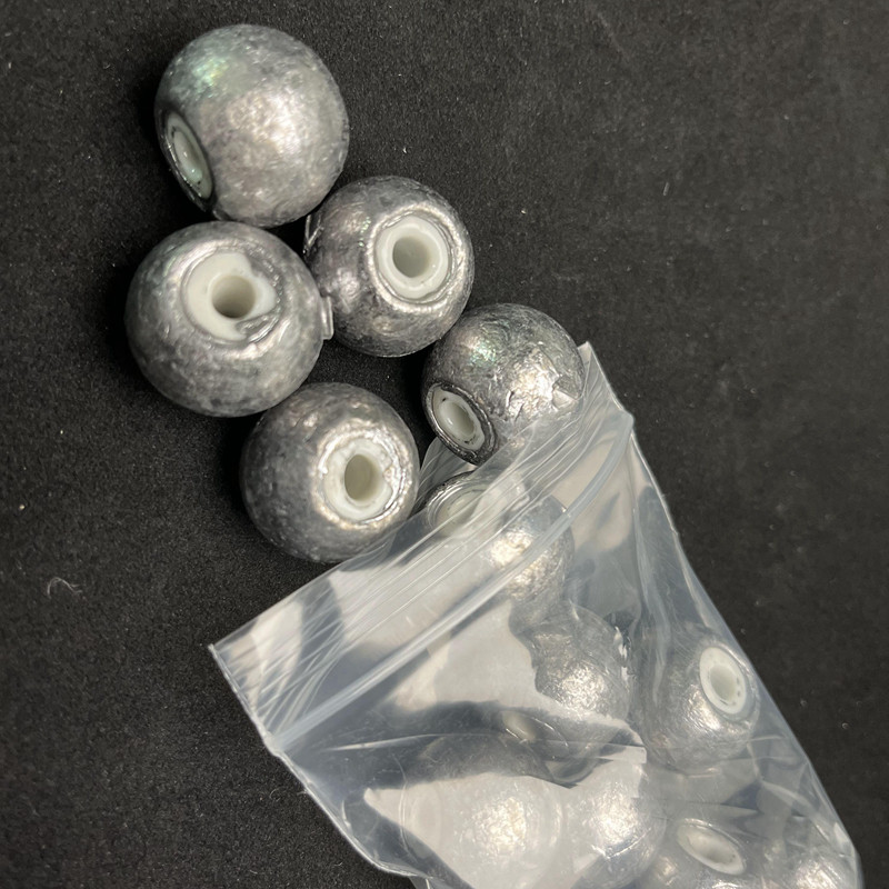 陶瓷定风坠中通心空抛竿海竿杆爆炸钩鲢鳙海钓远投子钓鱼散装铅坠