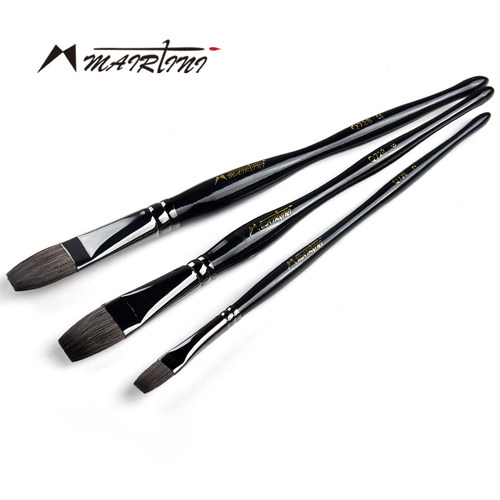 马蒂尼松鼠毛手工平头画笔