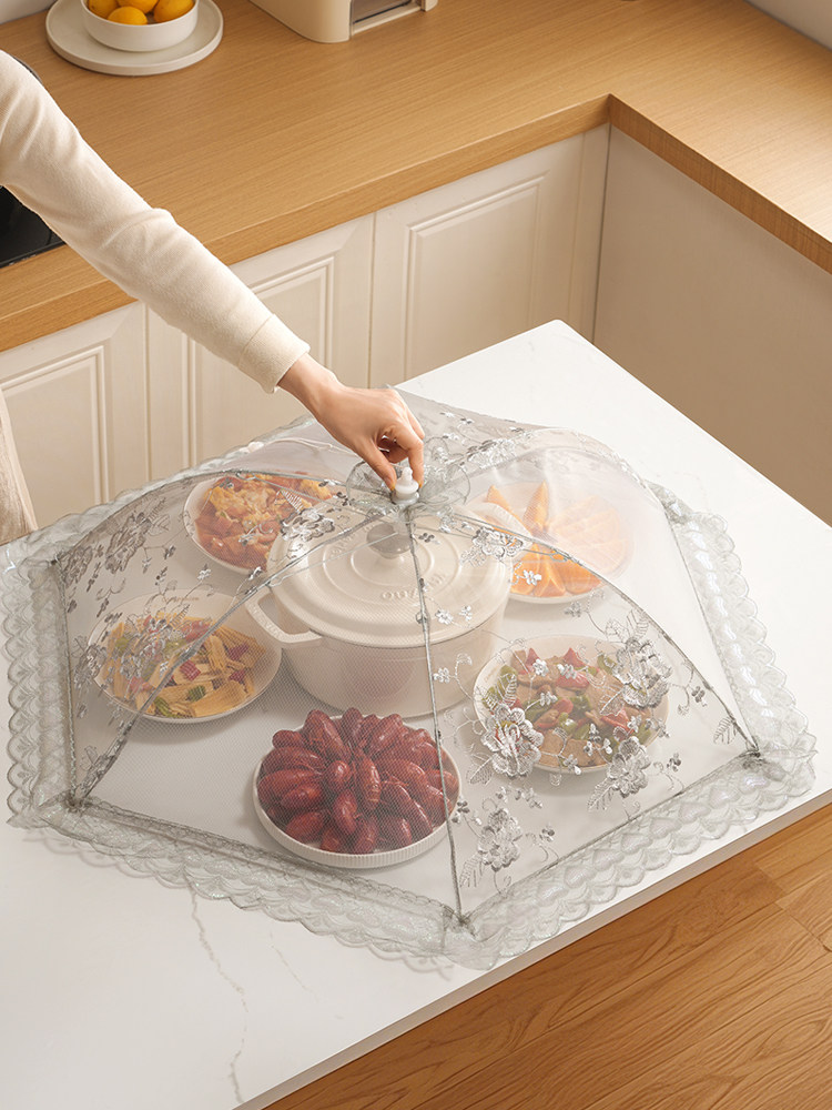 饭菜罩子餐桌罩防苍蝇新款剩饭剩菜遮伞罩可折叠家用水果食物网罩,收纳整理,餐桌罩,淘宝优惠券,粉丝福利购,淘宝优惠卷