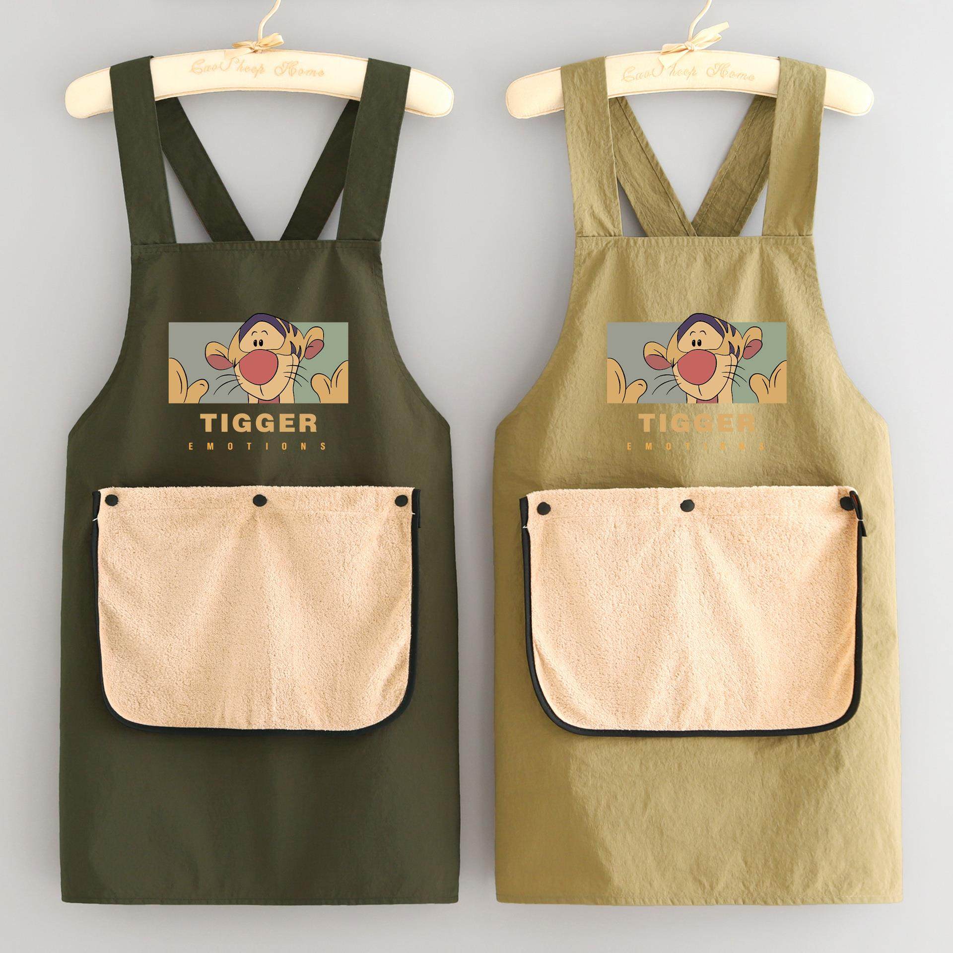 交叉带薄款围裙厨房家用防水透气餐饮高级感可拆卸擦手巾上班护衣,家庭/个人清洁工具,围裙,淘宝优惠券,粉丝福利购,淘宝优惠卷