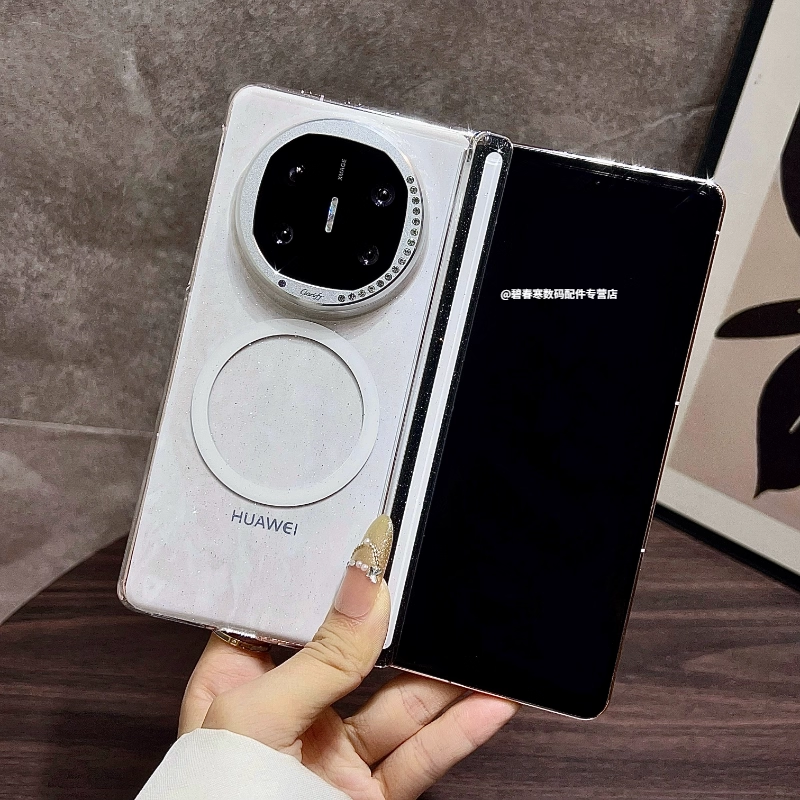 mtx6折叠闪粉磁吸透明中轴全包壳