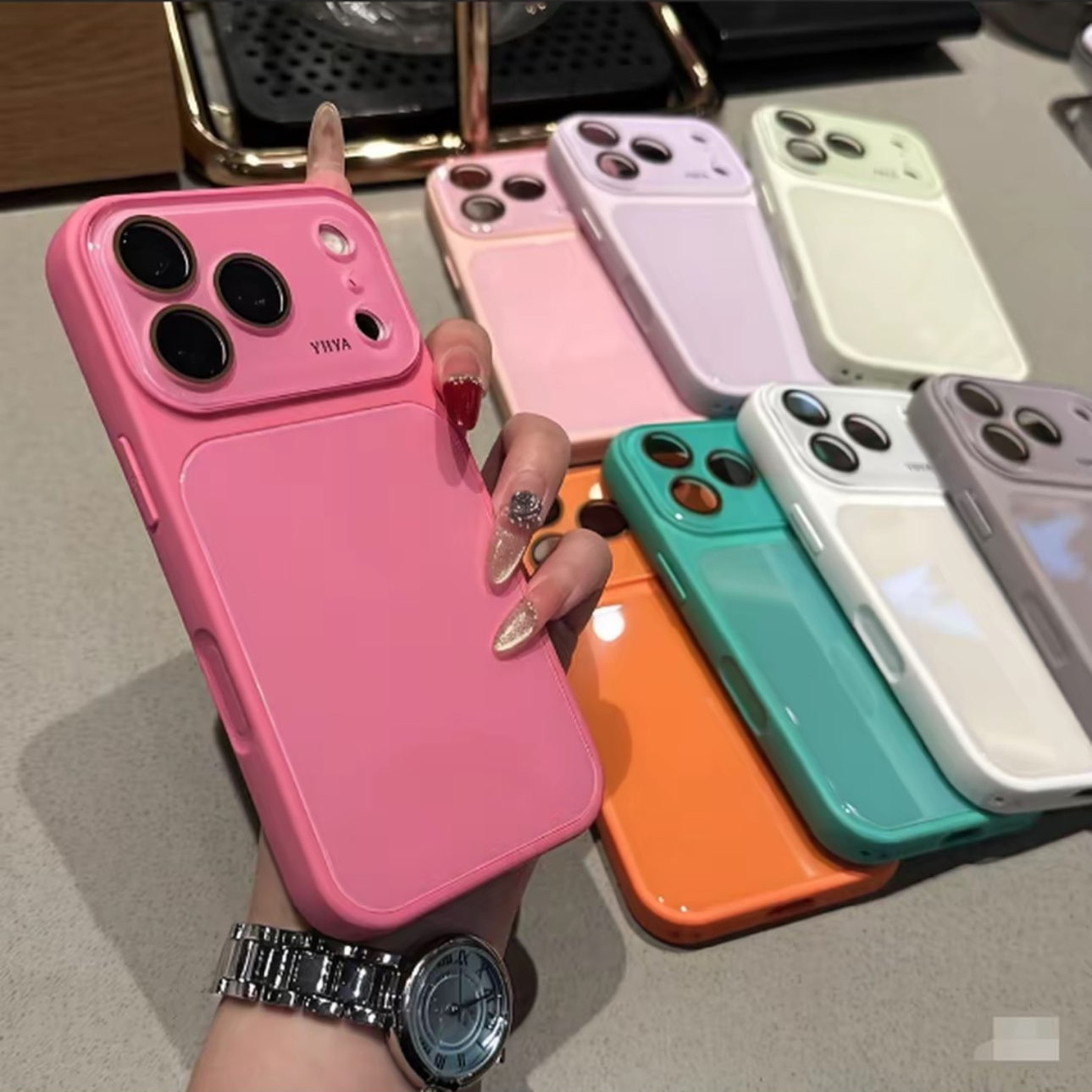 秒变17大视窗高颜值适用苹果17promax手机壳新款iPhone16pro带镜头膜15马卡龙玻璃14相机按键13全包保护套女