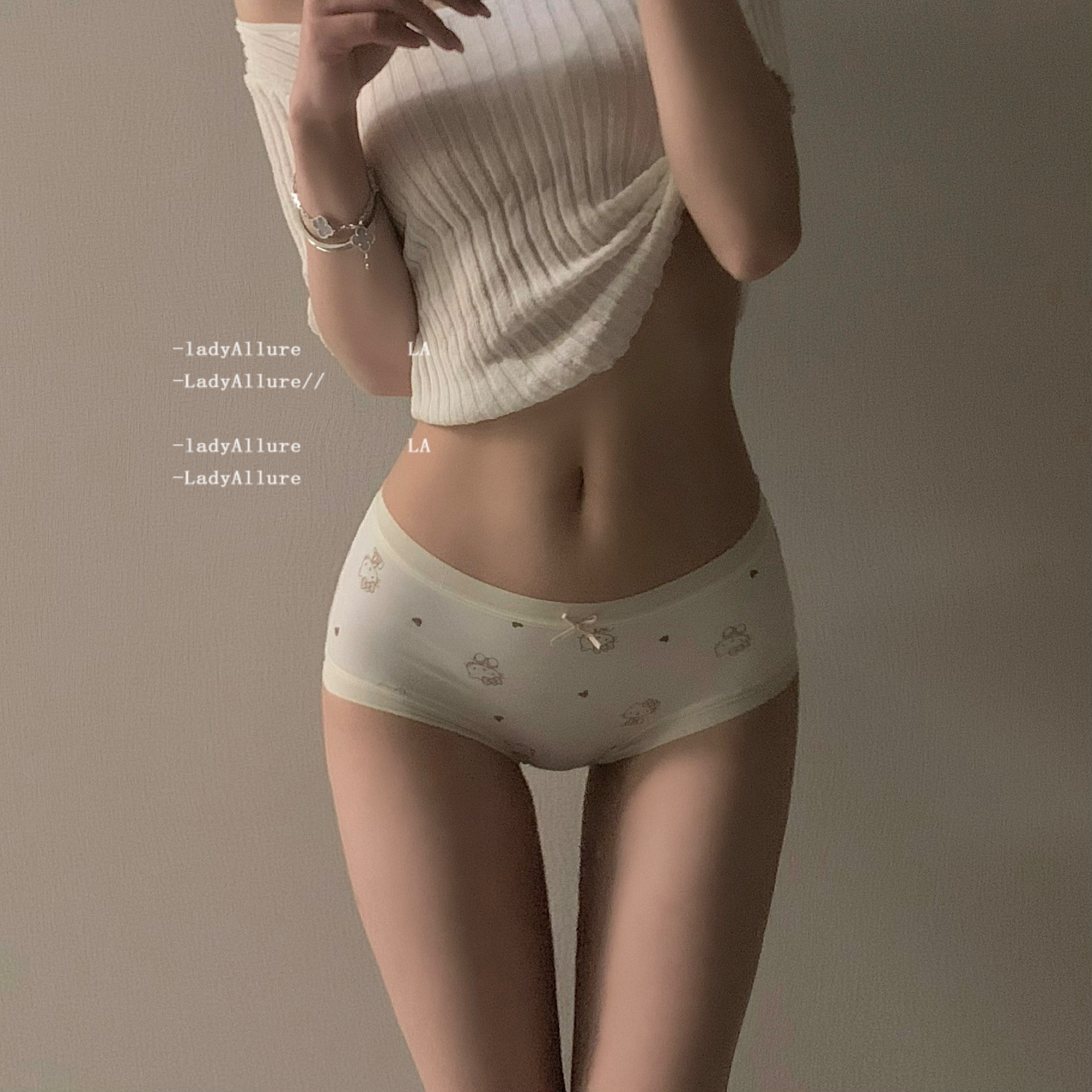 「LA」Lumi·云朵kk｜MIMI系列*舒适冰丝纯欲猫咪印花无痕女内裤