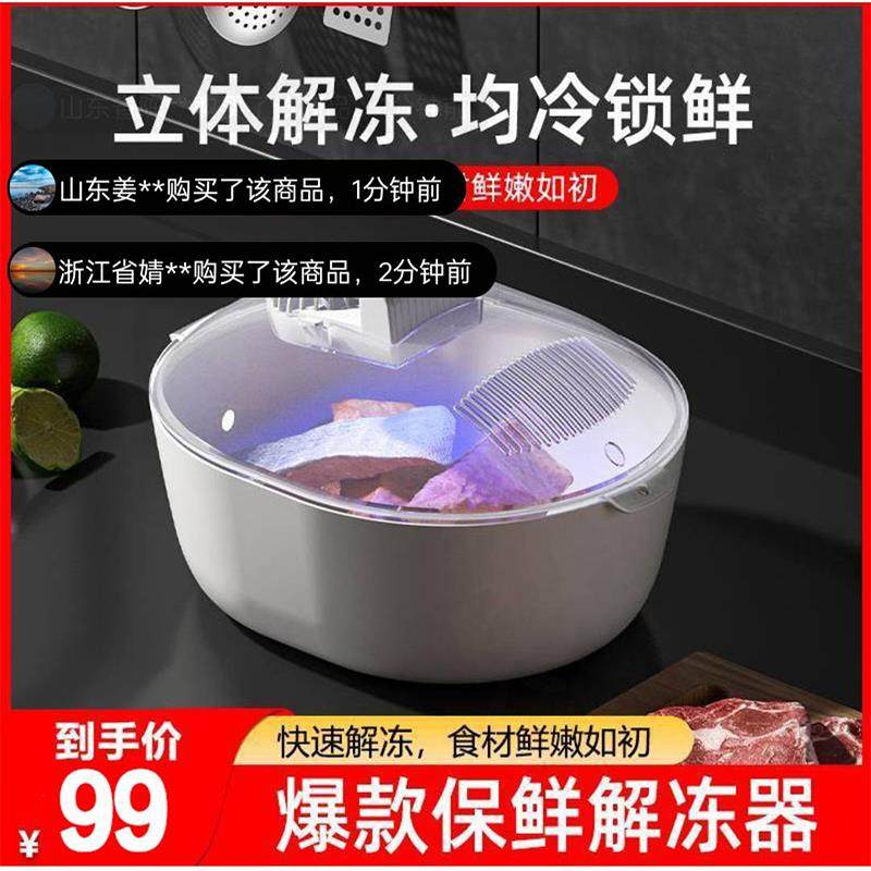 德国黑科技保鲜解冻器榕城快速化冰导板冻肉解冻机四合一厨房神器