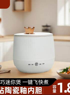 财信电器迷你电子锅井朵陶瓷釉全自动不粘电饭锅科帝多功能快煮锅