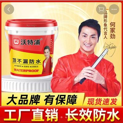 沃特浦顶不漏防水涂料何家劲代言屋顶裂缝漏水专用堵漏王补漏材料