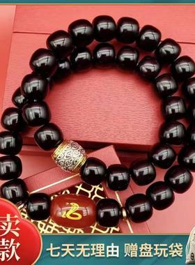 采云时尚精选十二生肖双圈手串菩提子手链天然溏心老料文玩佛念珠