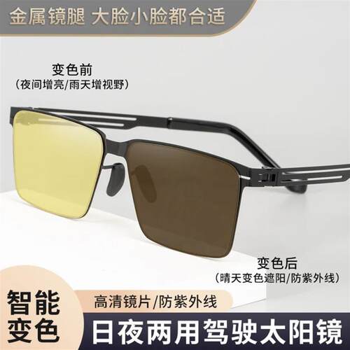 德国精工智能变色夜视镜索涂途日夜两用驾驶太阳眼镜防强光芝悦眼