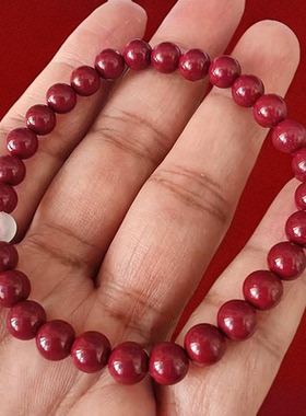 天然朱砂散珠紫金砂原石圆珠子手工手串