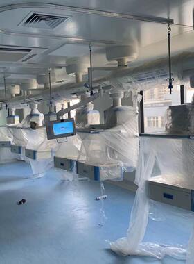 智慧医疗病房监护室吊塔吊桥手术室安装升降支架ICU伸缩平板挂架