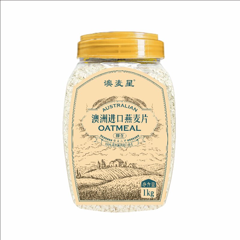 澳麦星澳洲进口燕麦片原味即食罐装代餐冲调营养膳食纤维