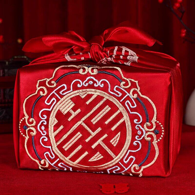 结婚包袱皮陪嫁红布新娘