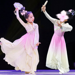 古典舞演出服女儿童中国风小孩舞蹈服装 和风蝶语剧目表演古筝飘逸