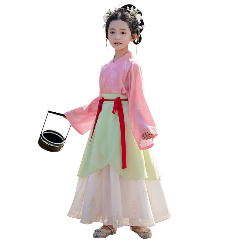 儿童宋制汉服女童日常古风童装中国风秋季小女孩夏宝宝古装超仙