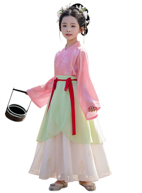 儿童宋制汉服女童日常古风童装中国风秋季小女孩夏宝宝古装超仙