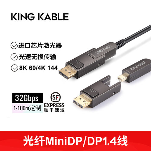 KingKable光纤Minidp转DP1.4线