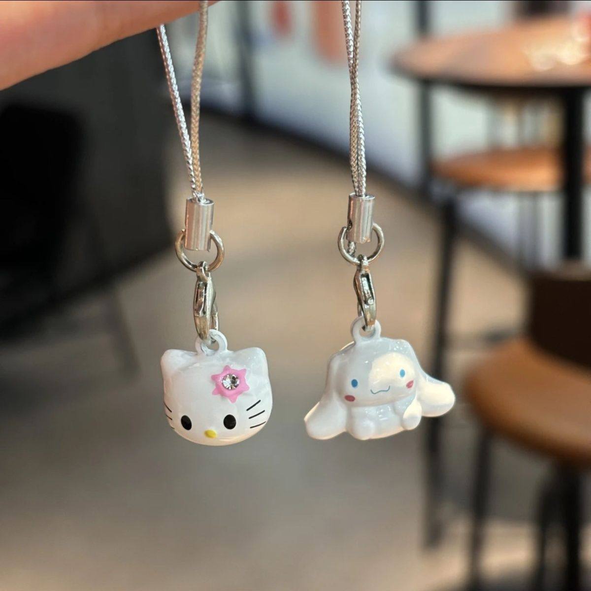 可爱三丽鸥玉桂狗铃铛挂件学生手机吊坠书包小挂饰品KT猫钥匙扣