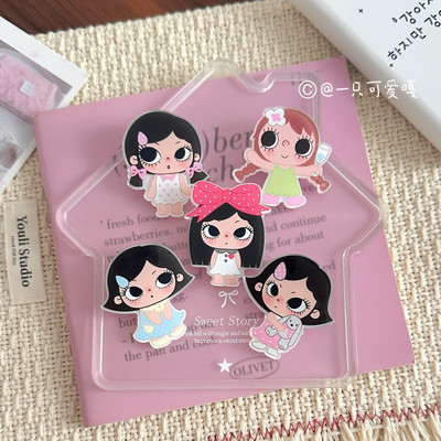 五款小玉小满发夹可爱甜美少女心卡通刘海边夹头饰卡子女鸭嘴夹新