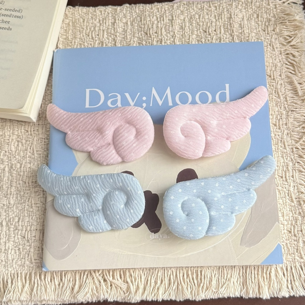 日系翅膀发夹可爱星星天使波点古早鸭嘴刘海少女二次元发饰图片