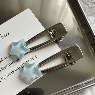 多巴胺星星发夹金属日韩一字夹鸭嘴夹y2k发饰发卡网红新款刘海夹