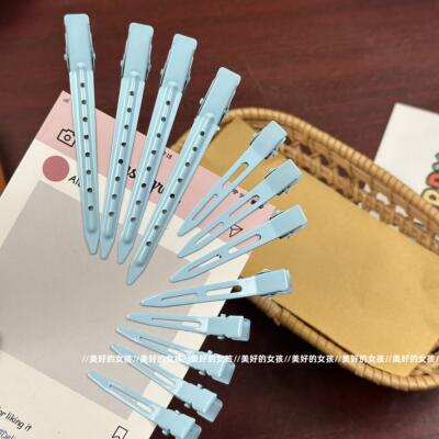 蓝色系无痕发夹侧边夹定位夹刘海夹发根蓬松神器化妆夹定型鸭嘴夹