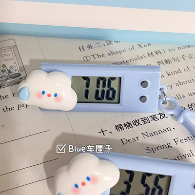 无语云朵三角形挂表便携式学生电子表台式考试时间表小型静音