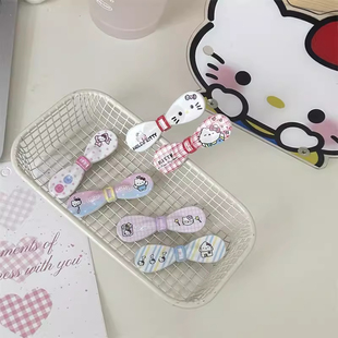 新品 夏季 卡通kt猫蝴蝶结发夹日系甜美风少女鸭嘴夹发卡发饰夹子