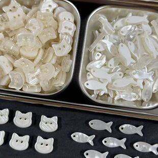 【超萌小猫】不规则纽扣毛衣外套装饰DIY装饰手链发圈娃衣扣子