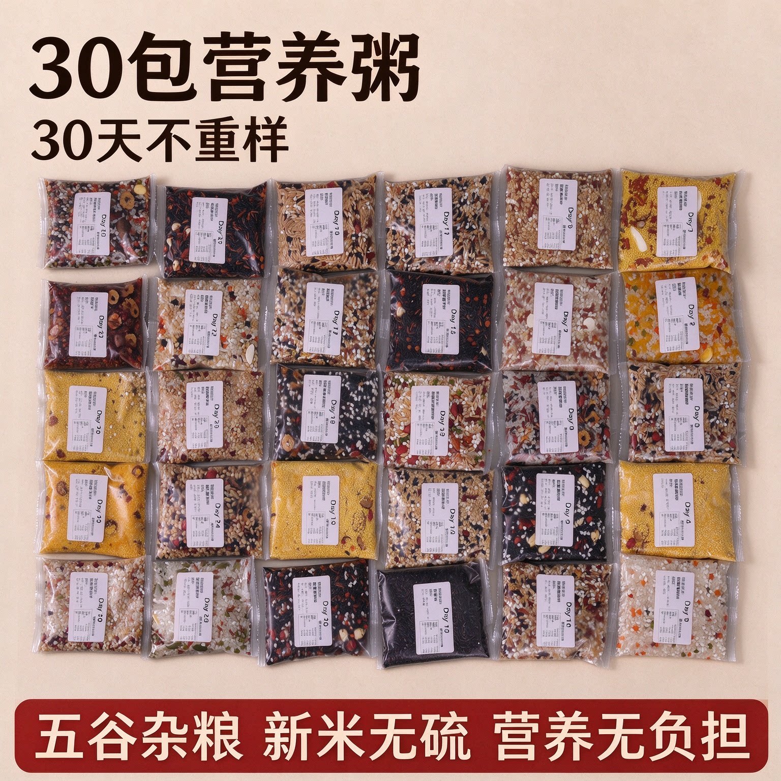 30日粥无硫新米杂粮组合30包