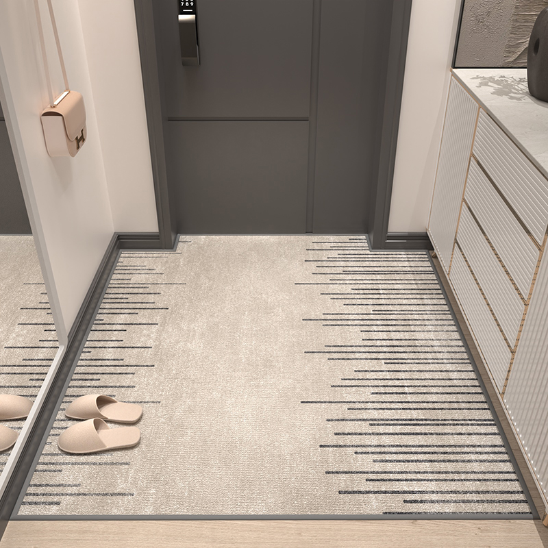 轻奢现代家用进门口地垫入户门垫防滑脚垫子门厅客厅踩脚地毯定制