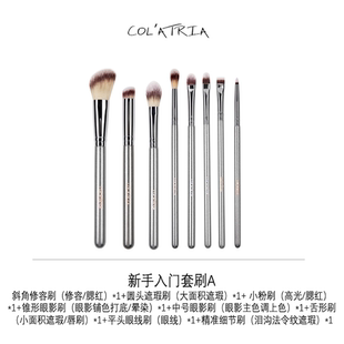 蔻兰芮雅超软毛化妆刷组合新手入门至进阶AB款 套刷赠精美小粉包