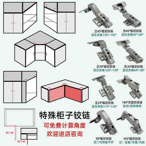 FGA特殊角度铰链特殊异性柜专用