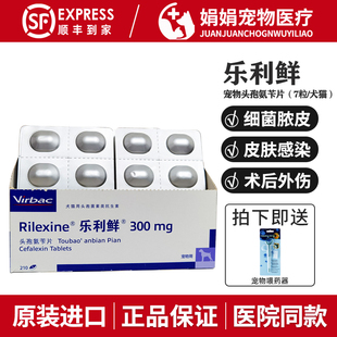 维克乐利鲜头孢氨苄片宠物犬猫细菌脓皮症感冒肠胃炎皮肤病消炎药