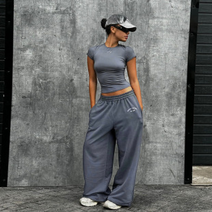 Tailored vest, high waisted pants set修身背心高腰长裤套装女