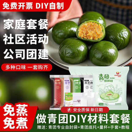 青团预拌粉免蒸家用自制清明果专用食用艾草叶粉diy青团制作材料